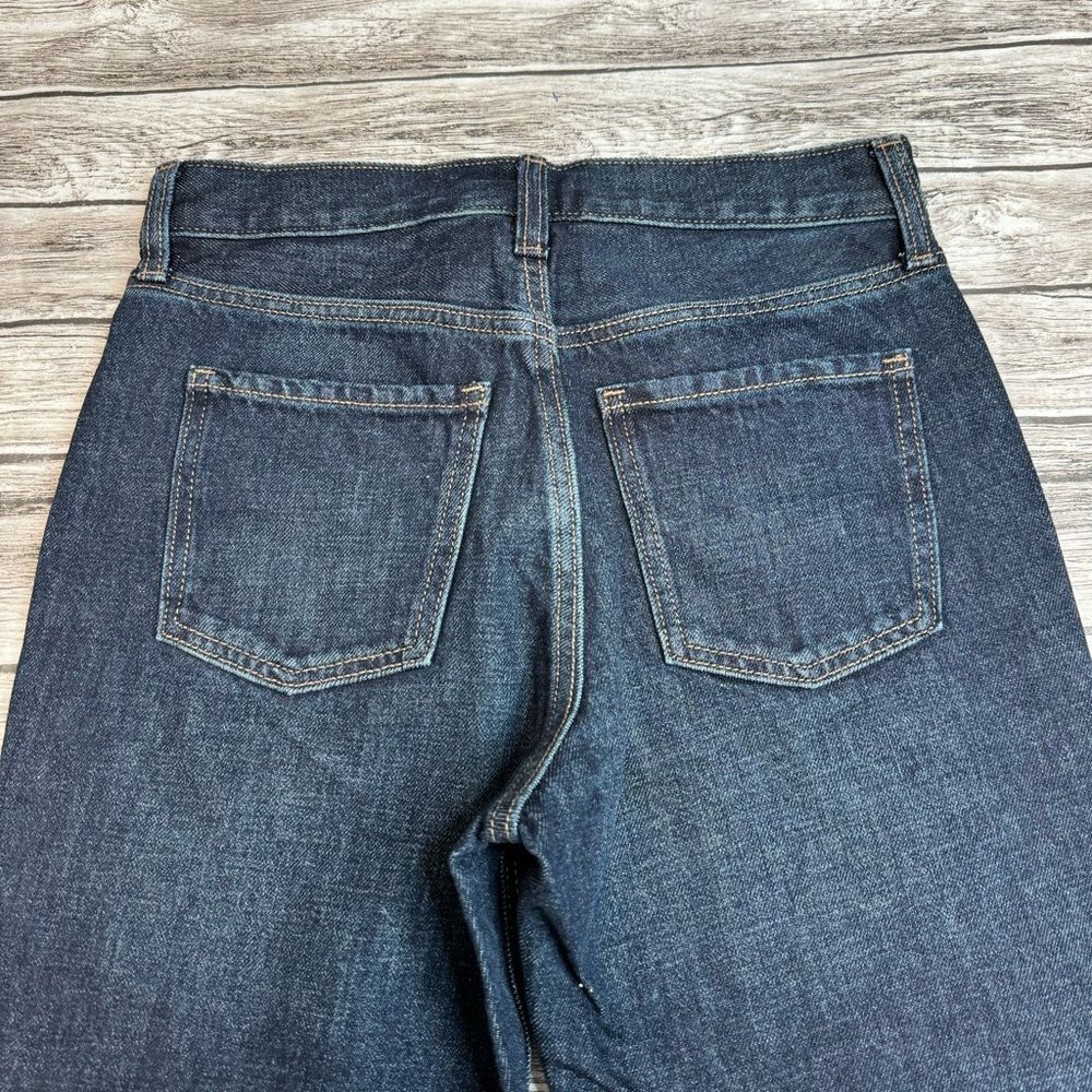 Old Navy High Rise Slouchy Straight Crop Jeans Dark Blue 0 NWT - Picture 6 of 12